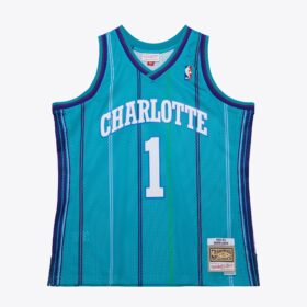 Men's Baron Davis Teal Charlotte Hornets 1999/00 Hardwood Classics Swingman Player Jersey