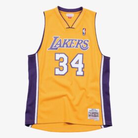 Men's Shaquille O'Neal Gold Los Angeles Lakers 1999/00 Swingman Jersey