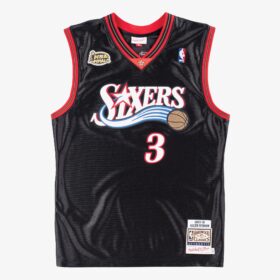 Men's Allen Iverson Black Philadelphia 76ers 2000/01 Jersey