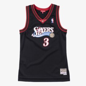 Women's Allen Iverson Black Philadelphia 76ers 2000/01 Hardwood Classics Swingman Jersey