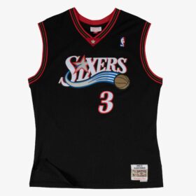 Men's Allen Iverson Black Philadelphia 76ers 2000/01 Hardwood Classics Swingman Player Jersey