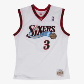 Men's Allen Iverson White Philadelphia 76ers 2000/01 Hardwood Classics Swingman Player Jersey