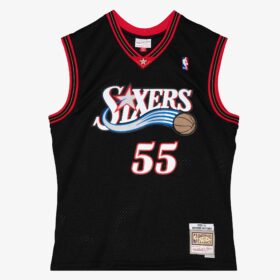 Men's Dikembe Mutombo Black Philadelphia 76ers 2000/01 Hardwood Classics Swingman Player Jersey