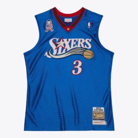 Men's Allen Iverson Royal Philadelphia 76ers 2001/02 Jersey