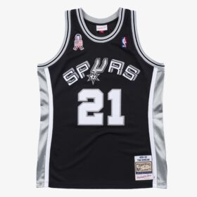 Men's Tim Duncan Black San Antonio Spurs 2001/02 Jersey