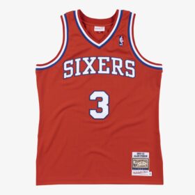 Men's Allen Iverson Red Philadelphia 76ers 2002/03 Jersey