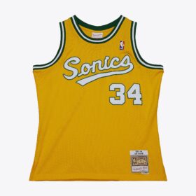 Men's Ray Allen Gold Seattle SuperSonics Hardwood Classics 2003/04 Swingman Jersey