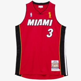 Men's Dwyane Wade Red Miami Heat 2005/06 Hardwood Classics Player Jersey