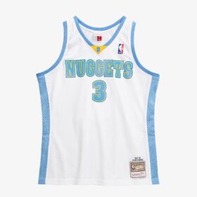 Men's Allen Iverson White Denver Nuggets 2006/07 Hardwood Classics Swingman Player Jersey