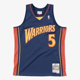 Men's Baron Davis Navy Golden State Warriors Hardwood Classics 2006/07 Swingman Jersey