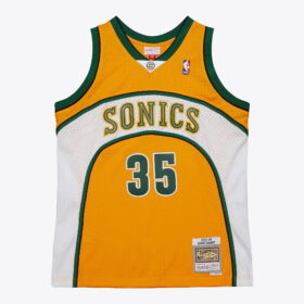 Men's Kevin Durant Gold Seattle SuperSonics 2007/08 Hardwood Classics Alternate Swingman Jersey