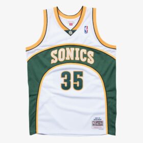 Men's Kevin Durant White Seattle SuperSonics 2007/08 Hardwood Classics Swingman Player Jersey