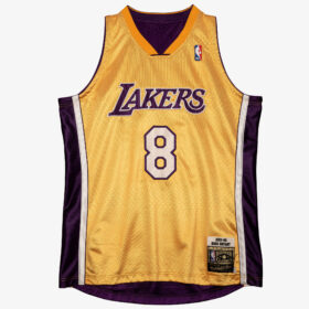 Men's Kobe Bryant Gold/Purple Los Angeles Lakers 2008/09 Premium Hardwood Classics Reversible Jersey