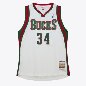 Men's Giannis Antetokounmpo White Milwaukee Bucks 2013/14 Jersey