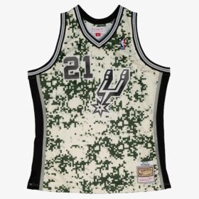 Men's Tim Duncan Camo San Antonio Spurs 2013/14 Hardwood Classics Swingman Player Jersey