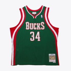 Men's Giannis Antetokounmpo Green Milwaukee Bucks 2013/14 Swingman Jersey