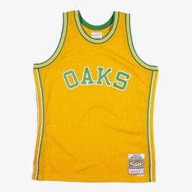 Men's   Gold Oakland Oaks 1968/69 Hardwood Classics Swingman Team Jersey