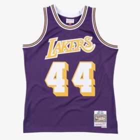 Men's Jerry West Purple Los Angeles Lakers 1971/72 Hardwood Classics Swingman Player Jersey