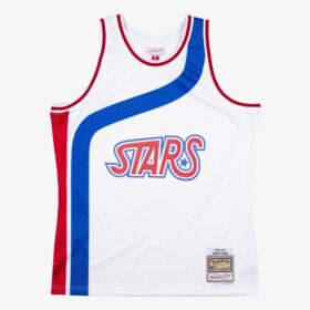 Men's   White Utah Stars 1974/75 Hardwood Classics Swingman Team Jersey