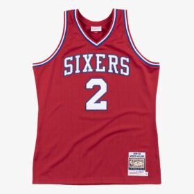 Men's Moses Malone Red Philadelphia 76ers 1982/83 Jersey