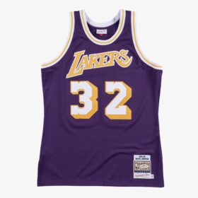 Men's Magic Johnson Purple Los Angeles Lakers 1984/85 Jersey