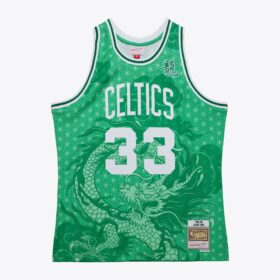 Men's Larry Bird Green Boston Celtics 1985/86 Asian Heritage 6.0 Fashion Swingman Jersey