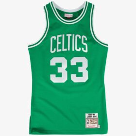 Men's Larry Bird Kelly Green Boston Celtics 1985/86 Jersey