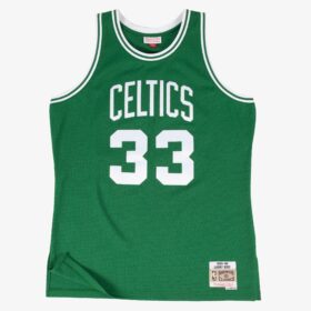 Men's Larry Bird Kelly Green Boston Celtics 1985/86 Hardwood Classics Swingman Player Jersey