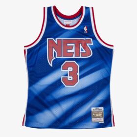 Men's Drazen Petrovic Blue New Jersey Nets 1990/91 Hardwood Classics Swingman Player Jersey