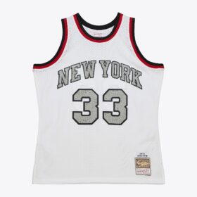 Men's Patrick Ewing White New York Knicks 1991/92 Cracked Cement Swingman Jersey