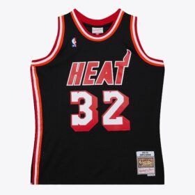 Men's Harold Miner Black Miami Heat 1992/93 Hardwood Classics Swingman Throwback Jersey