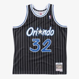 Men's Shaquille O'Neal Black Orlando Magic 1994/95 Hardwood Classics Swingman Player Jersey