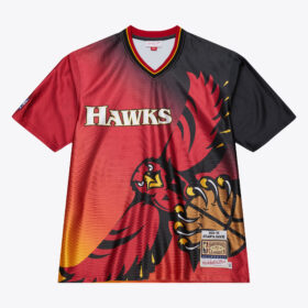 Men's Black/Red Atlanta Hawks 1995/96 Shooting Shirt