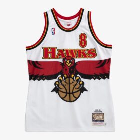 Men's Steve Smith White Atlanta Hawks 1995/96 Hardwood Classics Player Jersey