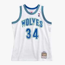 Men's Isaiah Rider White Minnesota Timberwolves 1995/96 Hardwood Classics Swingman Player Jersey