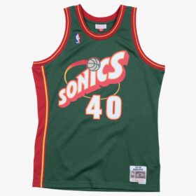 Men's Shawn Kemp Green Seattle SuperSonics 1995/96 Hardwood Classics Swingman Player Jersey