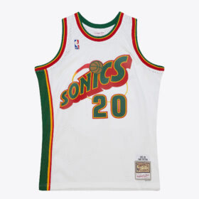 Men's Gary Payton White Seattle SuperSonics Hardwood Classics 1995/96 Swingman Jersey