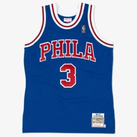 Men's Allen Iverson Royal Philadelphia 76ers 1996/97 Jersey