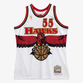 Men's Dikembe Mutombo White Atlanta Hawks 1996/97 Hardwood Classics Player Jersey