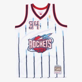 Men's Hakeem Olajuwon White Houston Rockets 1996/97 Hardwood Classics Swingman Player Jersey