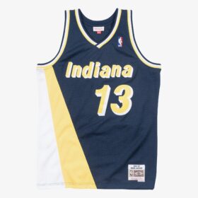 Men's Mark Jackson Navy Indiana Pacers 1996/97 Hardwood Classics Swingman Player Jersey