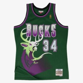 Men's Ray Allen Green Milwaukee Bucks 1996/97 Hardwood Classics Swingman Player Jersey