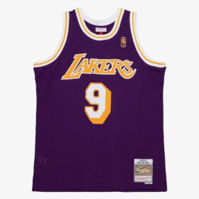 Men's Nick Van Exel Purple Los Angeles Lakers 1996/97 Hardwood Classics Swingman Player Jersey