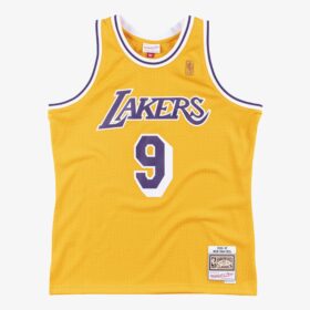 Men's Nick Van Exel Gold Los Angeles Lakers 1996/97 Hardwood Classics Swingman Player Jersey