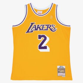 Men's Derek Fisher Gold Los Angeles Lakers 1996/97 Swingman Jersey