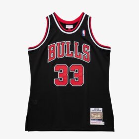 Men's Scottie Pippen Black Chicago Bulls 1997/98 Jersey