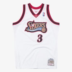 Men's Allen Iverson White Philadelphia 76ers 1997/98 Jersey