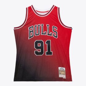 Men's Dennis Rodman Red Chicago Bulls 1997/98 Golden Hour Swingman Jersey