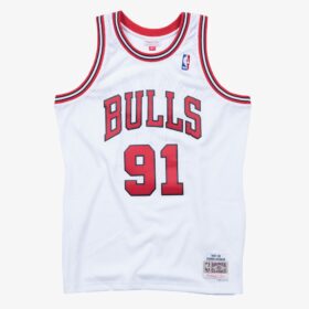 Men's Dennis Rodman White Chicago Bulls 1997/98 Hardwood Classics Swingman Player Jersey