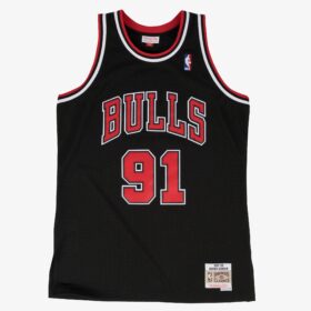 Men's Dennis Rodman Black Chicago Bulls 1997/98 Hardwood Classics Swingman Player Jersey